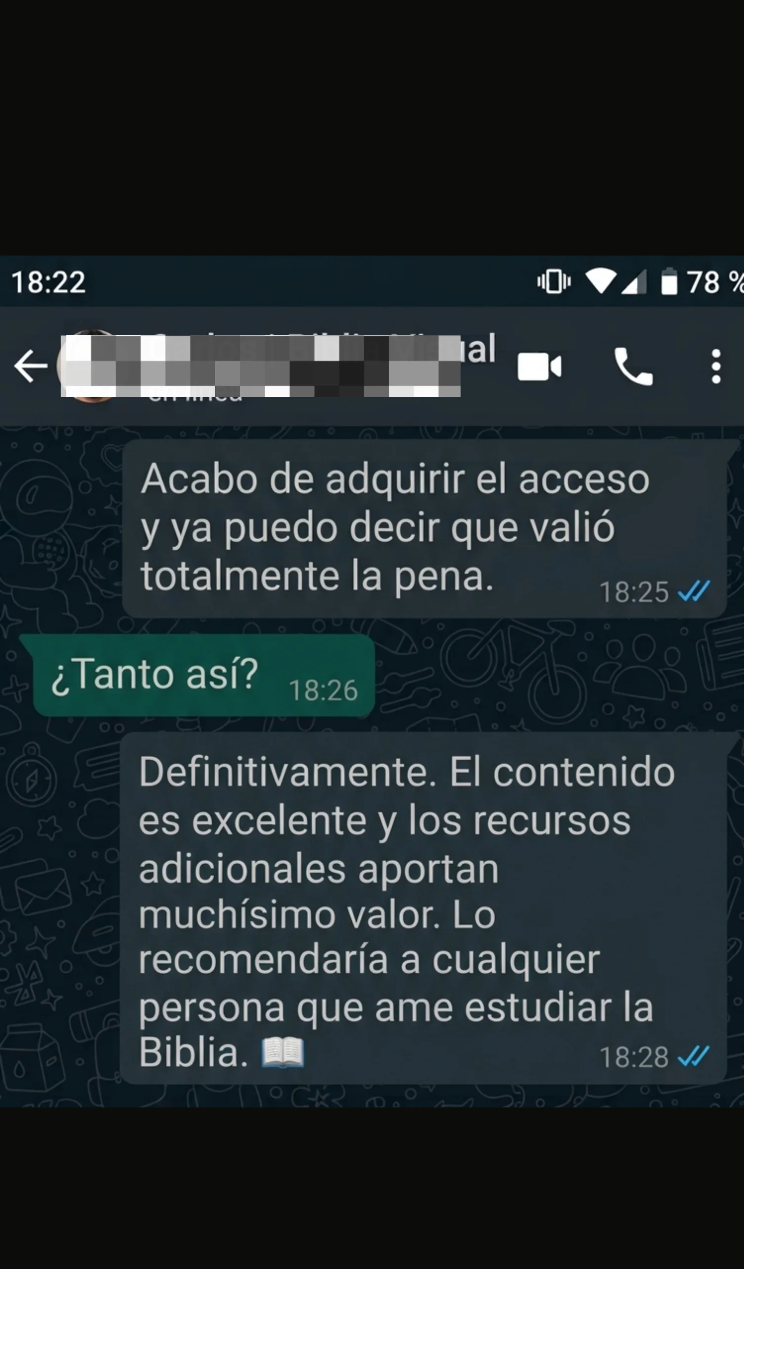 Depoimento de aluno
